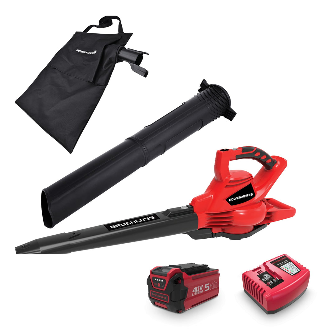 Powerworks 40V blower/vac 5ah kit - Solo New Zealand