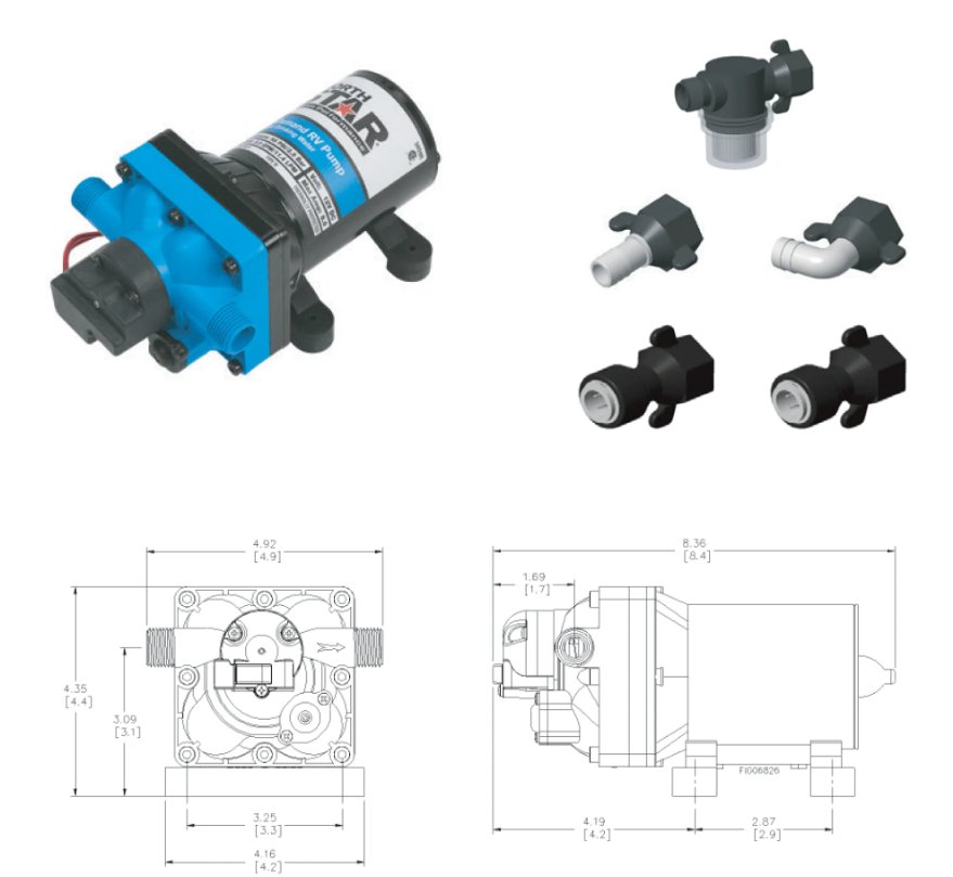 NORTHSTAR 11.4L RV FRESH WATER PUMP - Solo New Zealand