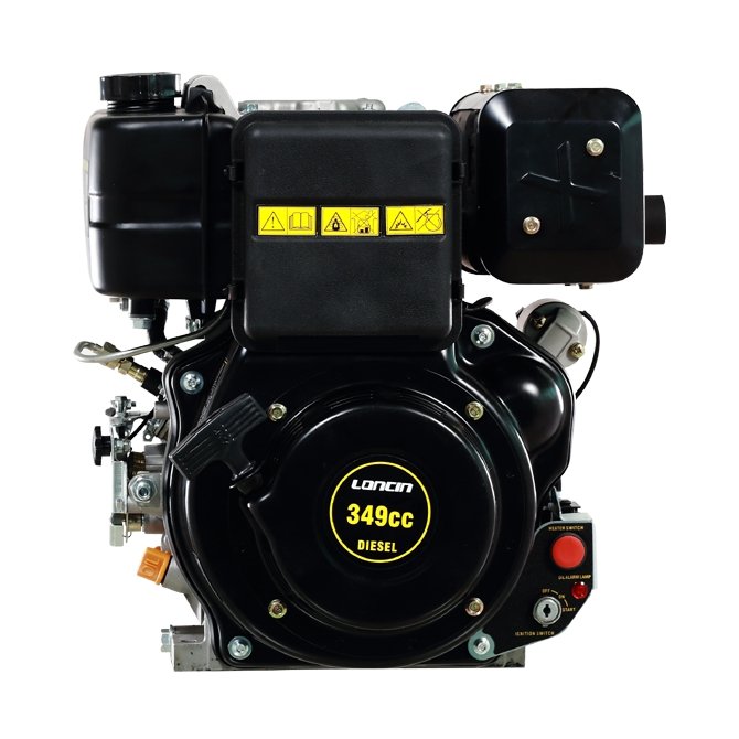 Loncin Diesel Engine 349cc 15.5Nm 6.5Hp 1"Horizontal shaft - Solo New Zealand