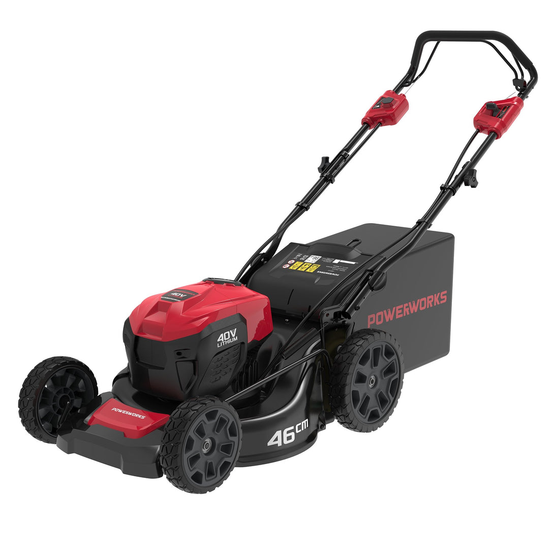 Powerworks 40V 18''/46cm self-propelled lawnmower 5ah kit - Solo New Zealand